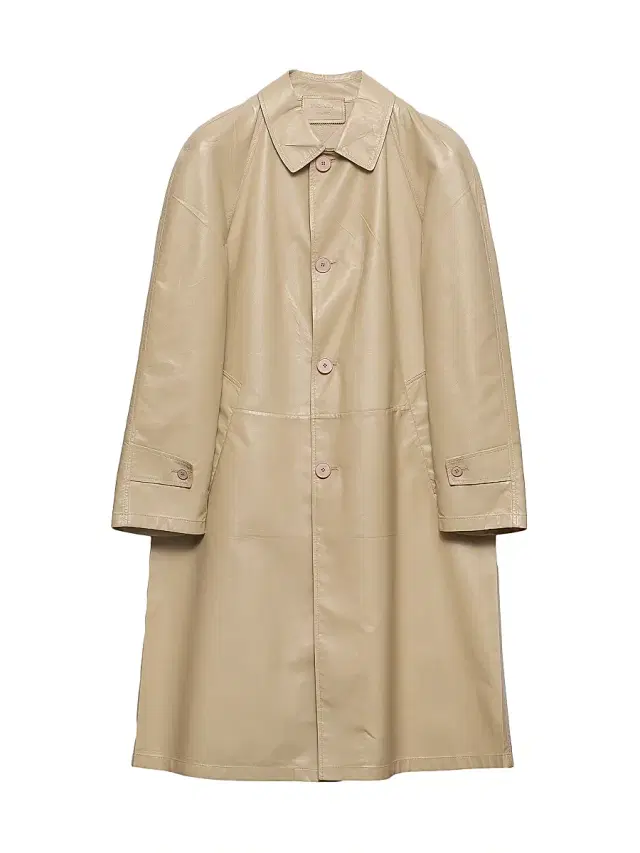 Prada Men's Nappa Leather Coat - Beige Khaki