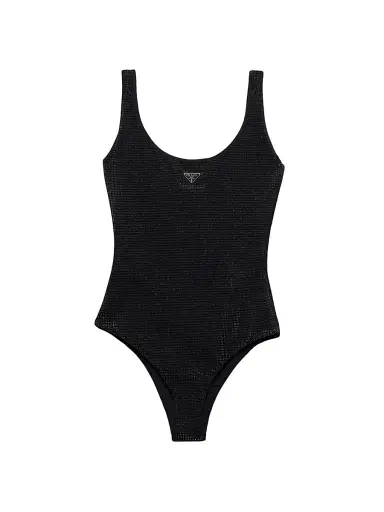 Prada Women's Jersey One-Piece Swimsuit with Rhinestones - Black - Size XS | Thumbnail 1 Prada Women's Jersey One-Piece Swimsuit with Rhinestones - Black - Size XS | Thumbnail 1