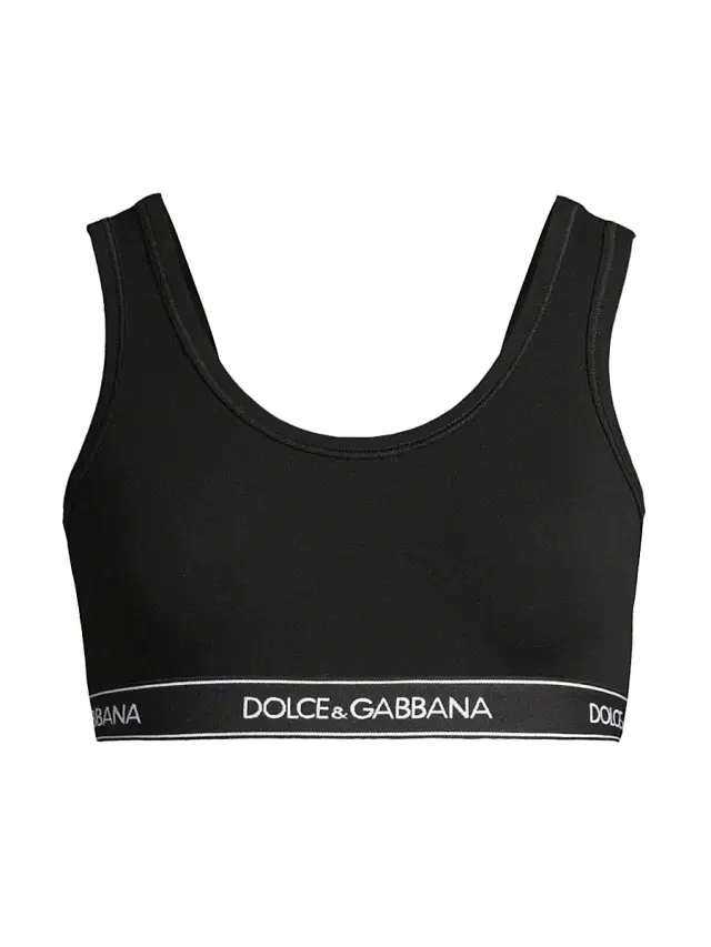 Women's Logo Band Sports Bra - Black