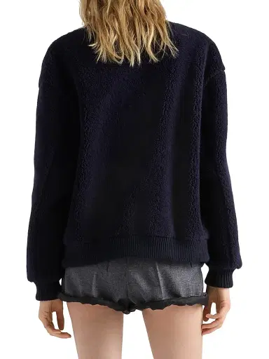 Prada Women's Fleece Jacket - Blue | Thumbnail 4 Prada Women's Fleece Jacket - Blue | Thumbnail 4