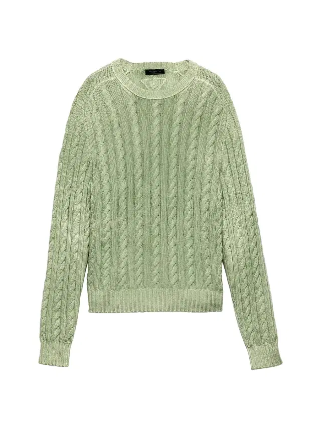 Men's Wool and Cashmere Crewneck Sweater - Green
