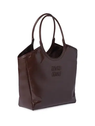 Miu Miu Women's Ivy Leather Tote Bag - Brown | Thumbnail 4 Miu Miu Women's Ivy Leather Tote Bag - Brown | Thumbnail 4