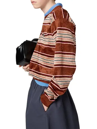 Miu Miu Women's Chenille Sweater - Brown - Size 6 | Thumbnail 3