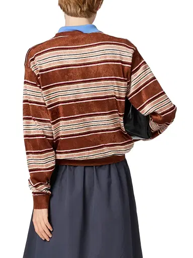 Miu Miu Women's Chenille Sweater - Brown - Size 6 | Thumbnail 4