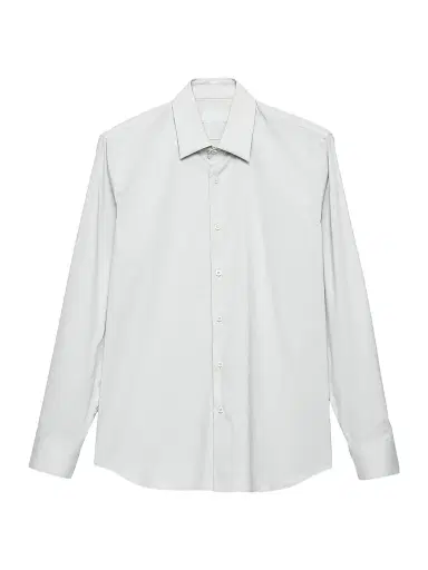 Prada Men's Stretch Cotton Shirt - Off White - Size 17.5 | Thumbnail 1