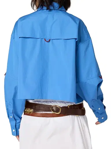 Miu Miu Women's Poplin Shirt - Blue - Size 2 | Thumbnail 3 Miu Miu Women's Poplin Shirt - Blue - Size 2 | Thumbnail 3