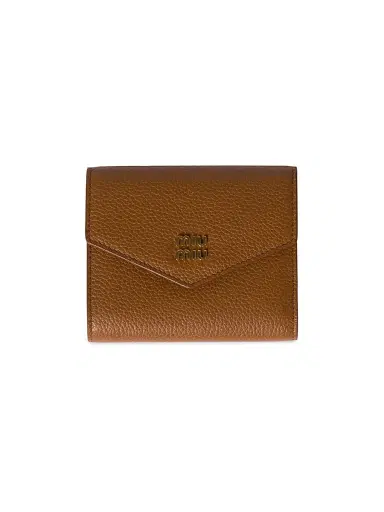 Miu Miu Women's Leather Wallet - Brown | Thumbnail 1 Miu Miu Women's Leather Wallet - Brown | Thumbnail 1
