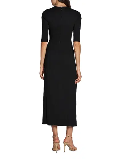 Giorgio Armani Women's Ruched Midi-Dress - Black - Size 6 | Thumbnail 5 Giorgio Armani Women's Ruched Midi-Dress - Black - Size 6 | Thumbnail 5