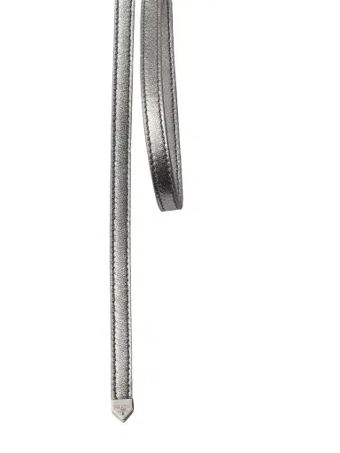 Prada Women's Nappa Leather Belt - Silver - Size 36 | Thumbnail 2