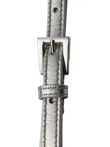 Prada Women's Nappa Leather Belt - Silver - Size 36 | Thumbnail 3