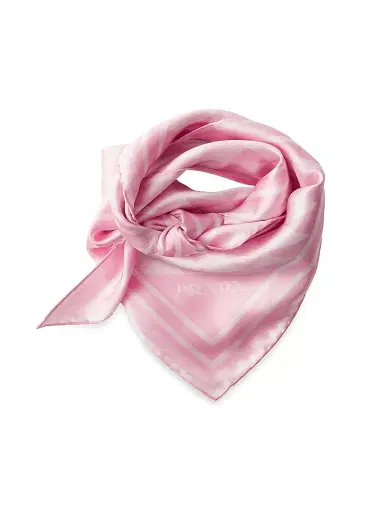 Prada Women's Printed Silk Scarf | Thumbnail 1 Prada Women's Printed Silk Scarf | Thumbnail 1