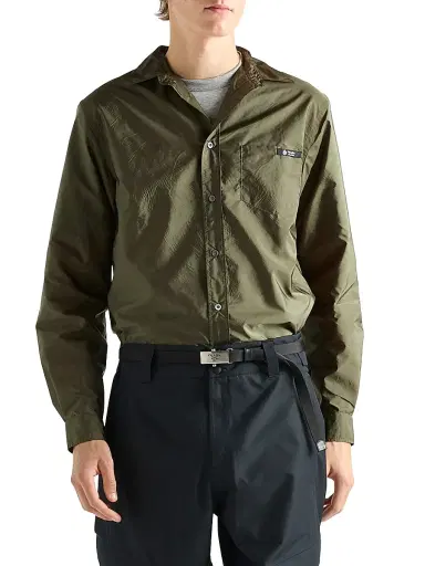 Prada Men's Re-Nylon Shirt - Green | Thumbnail 2