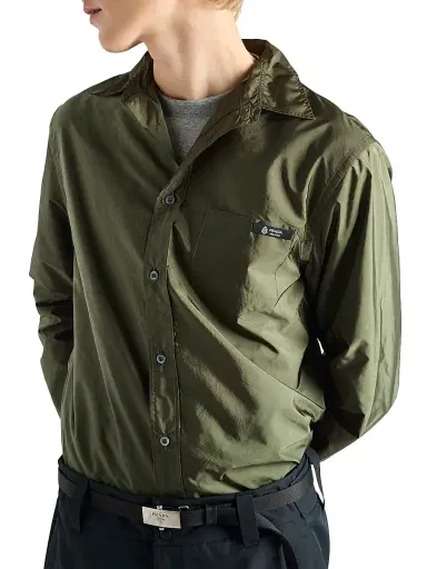 Prada Men's Re-Nylon Shirt - Green | Thumbnail 3