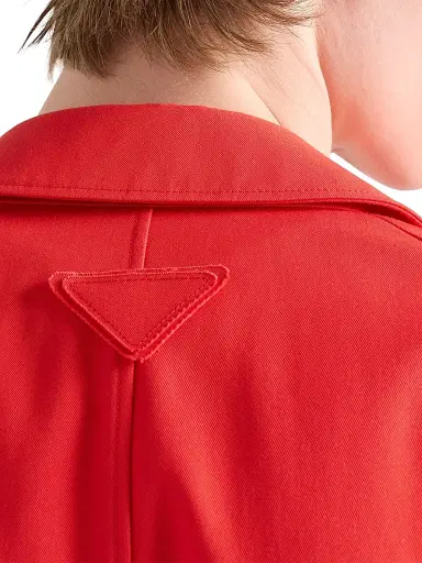 Prada Men's Technical Gabardine Coat - Red | Thumbnail 5 Prada Men's Technical Gabardine Coat - Red | Thumbnail 5