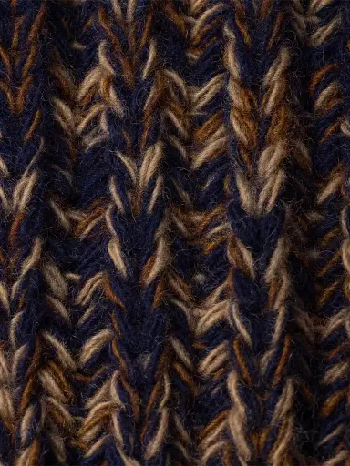 Prada Women's Nappa Leather and Mélange Knit Gloves - Blue | Thumbnail 4 Prada Women's Nappa Leather and Mélange Knit Gloves - Blue | Thumbnail 4