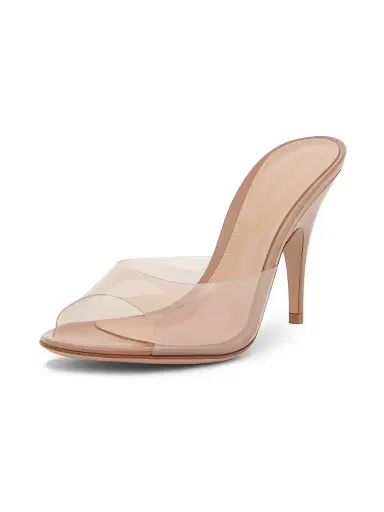 Gianvito Rossi Women's 95MM Slip-On TPU Stiletto Sandals - Praline | Thumbnail 2