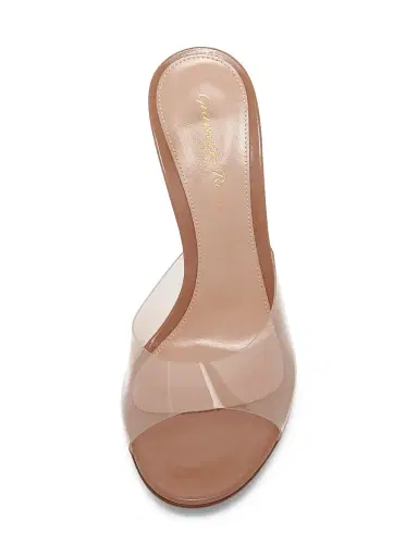 Gianvito Rossi Women's 95MM Slip-On TPU Stiletto Sandals - Praline | Thumbnail 4
