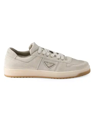 Prada Men's Downtown Re-Nylon and Suede Sneakers - Beige - Size 12.5 | Thumbnail 1