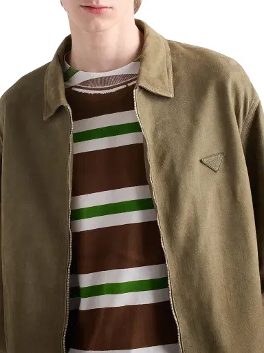 Prada Men's Suede Jacket - Green - Size 44 | Thumbnail 5 Prada Men's Suede Jacket - Green - Size 44 | Thumbnail 5