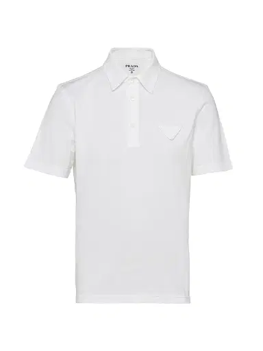Prada Men's Short-Sleeved Cotton Polo Shirt | Thumbnail 1 Prada Men's Short-Sleeved Cotton Polo Shirt | Thumbnail 1