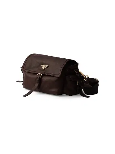 Prada Women's Medium Explore Nappa Leather Shoulder Bag with Flap - Brown | Thumbnail 2 Prada Women's Medium Explore Nappa Leather Shoulder Bag with Flap - Brown | Thumbnail 2