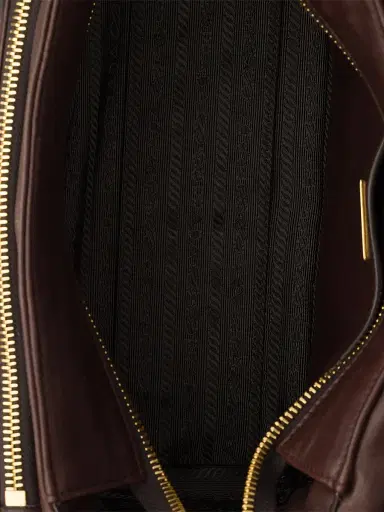 Prada Women's Medium Explore Nappa Leather Shoulder Bag with Flap - Brown | Thumbnail 5 Prada Women's Medium Explore Nappa Leather Shoulder Bag with Flap - Brown | Thumbnail 5