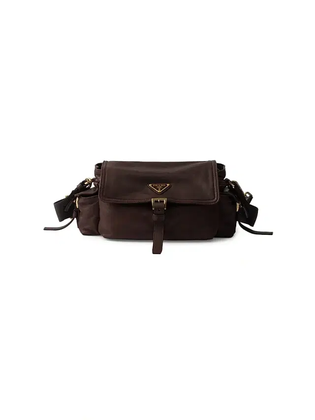 Prada Women's  Explore Nappa Leather Shoulder Bag with Flap - Brown