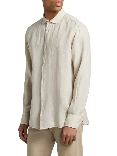 MC2 Saint Barth Men's Pamplona Linen Shirt - Linen Grain | Thumbnail 4