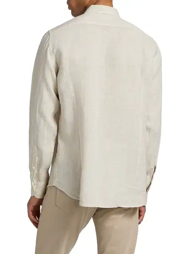 MC2 Saint Barth Men's Pamplona Linen Shirt - Linen Grain | Thumbnail 5