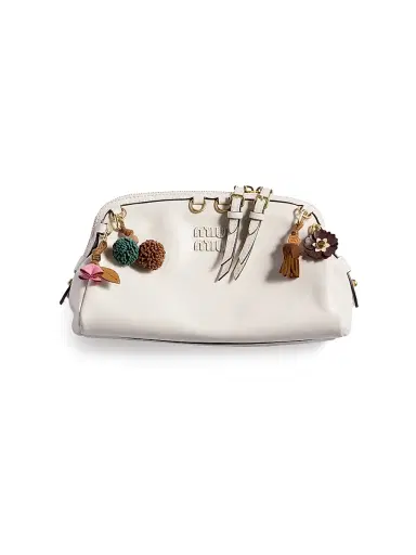 Miu Miu Women's Leather Clutch - White | Thumbnail 4