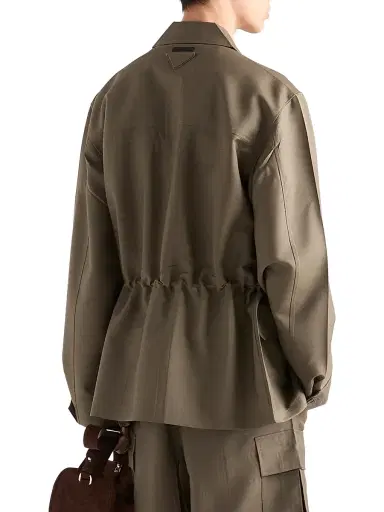 Prada Men's Mohair and Wool Safari Jacket - Brown - Size XL | Thumbnail 3