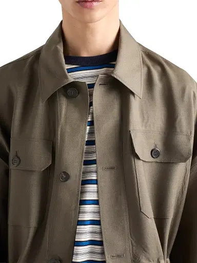 Prada Men's Mohair and Wool Safari Jacket - Brown - Size XL | Thumbnail 4