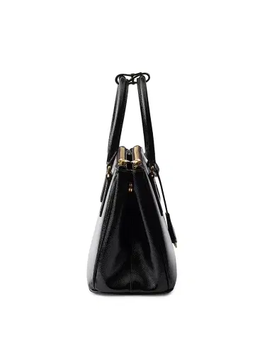 Prada Women's Galleria Small Saffiano Leather Top Handle Bag - Black | Thumbnail 4