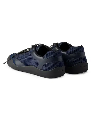 Prada Men's Speedrock Leather and Mesh Fabric Sneakers - Blue - Size 12 | Thumbnail 3 Prada Men's Speedrock Leather and Mesh Fabric Sneakers - Blue - Size 12 | Thumbnail 3