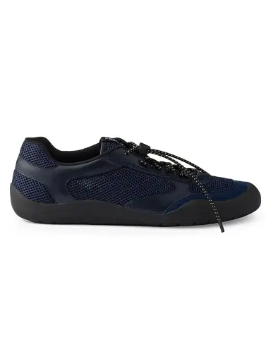 Prada Men's Speedrock Leather and Mesh Fabric Sneakers - Blue - Size 12 | Thumbnail 1 Prada Men's Speedrock Leather and Mesh Fabric Sneakers - Blue - Size 12 | Thumbnail 1