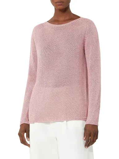 Max Mara Women's Linen Yarn Basic Sweater - Antique Rose - Size XL | Thumbnail 3