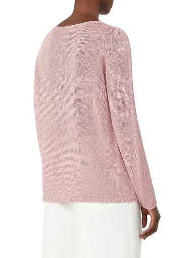 Max Mara Women's Linen Yarn Basic Sweater - Antique Rose - Size XL | Thumbnail 4