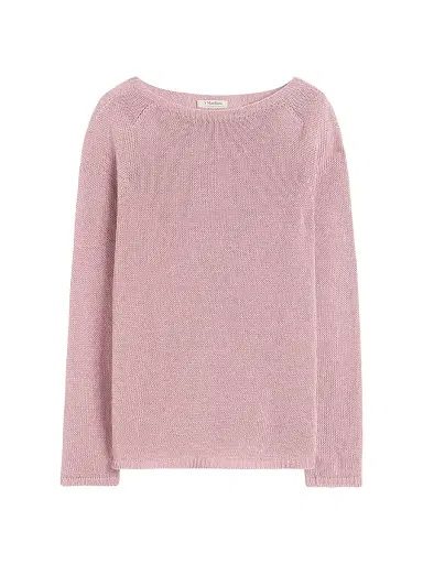Max Mara Women's Linen Yarn Basic Sweater - Antique Rose - Size XL | Thumbnail 1
