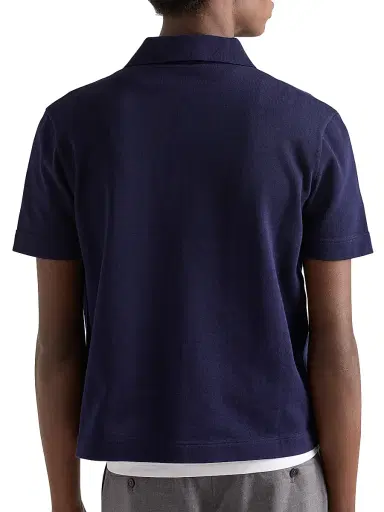 Prada Men's Cotton Polo Shirt - Blue - Size 42 | Thumbnail 3 Prada Men's Cotton Polo Shirt - Blue - Size 42 | Thumbnail 3