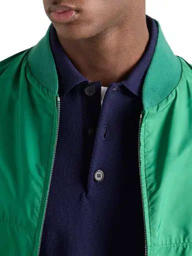 Prada Men's Cotton Polo Shirt - Blue - Size 42 | Thumbnail 5 Prada Men's Cotton Polo Shirt - Blue - Size 42 | Thumbnail 5