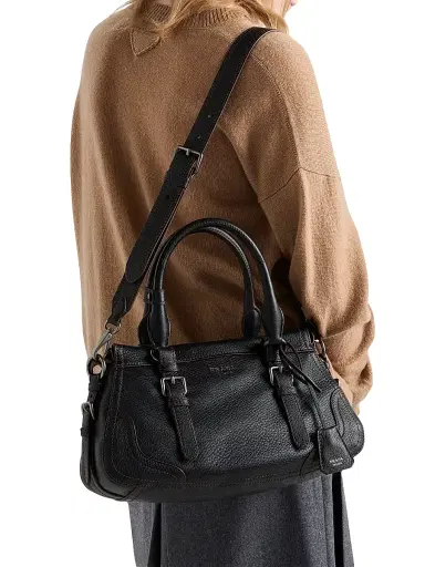 Prada Women's Leather Tote Bag - Black | Thumbnail 2