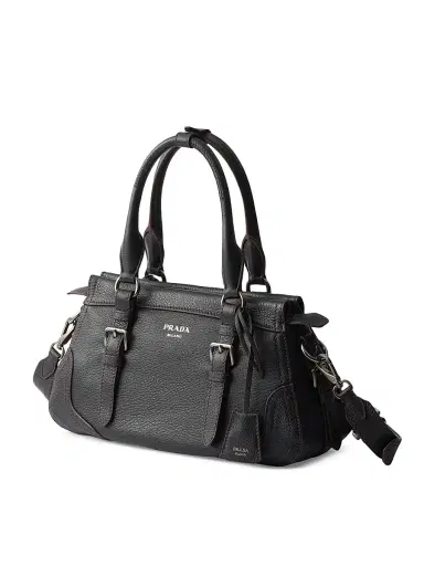 Prada Women's Leather Tote Bag - Black | Thumbnail 4