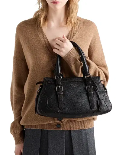 Prada Women's Leather Tote Bag - Black | Thumbnail 1