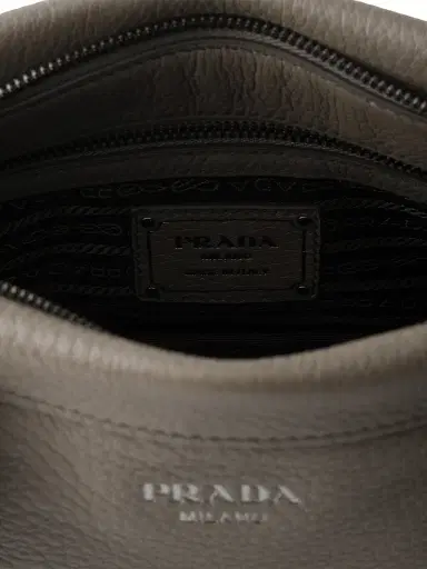 Prada Women's Large Leather Tote Bag - Grey | Thumbnail 6