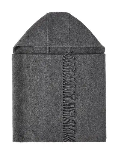 Brunello Cucinelli Women's Hooded Wool and Cashmere Knit Scarf | Thumbnail 3 Brunello Cucinelli Women's Hooded Wool and Cashmere Knit Scarf | Thumbnail 3