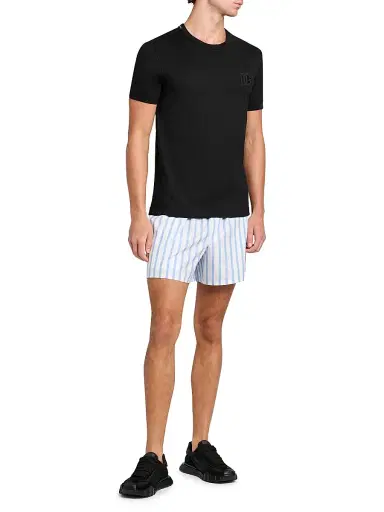Dolce & Gabbana Men's DG Patch Cotton Crewneck T-Shirt - Nero - Size 46 | Thumbnail 2