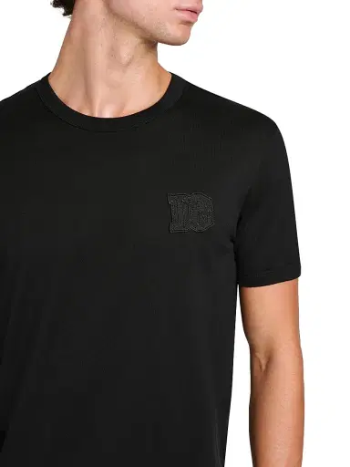 Dolce & Gabbana Men's DG Patch Cotton Crewneck T-Shirt - Nero - Size 46 | Thumbnail 6