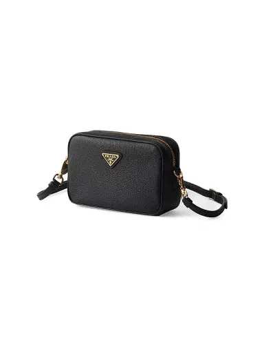 Prada Women's Leather Mini Shoulder Bag - Black | Thumbnail 2 Prada Women's Leather Mini Shoulder Bag - Black | Thumbnail 2