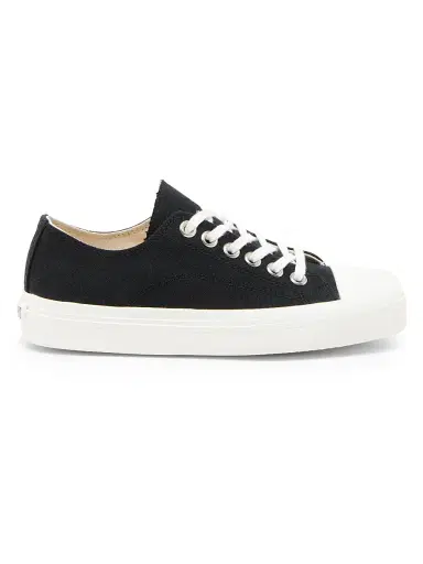MOSCHINO Women's Edge Canvas Low-Top Sneakers - Black | Thumbnail 1
