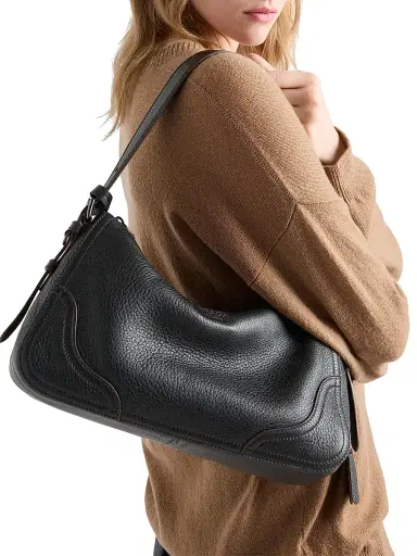 Prada Women's Aimèe Large Leather Shoulder Bag - Black | Thumbnail 2 Prada Women's Aimèe Large Leather Shoulder Bag - Black | Thumbnail 2